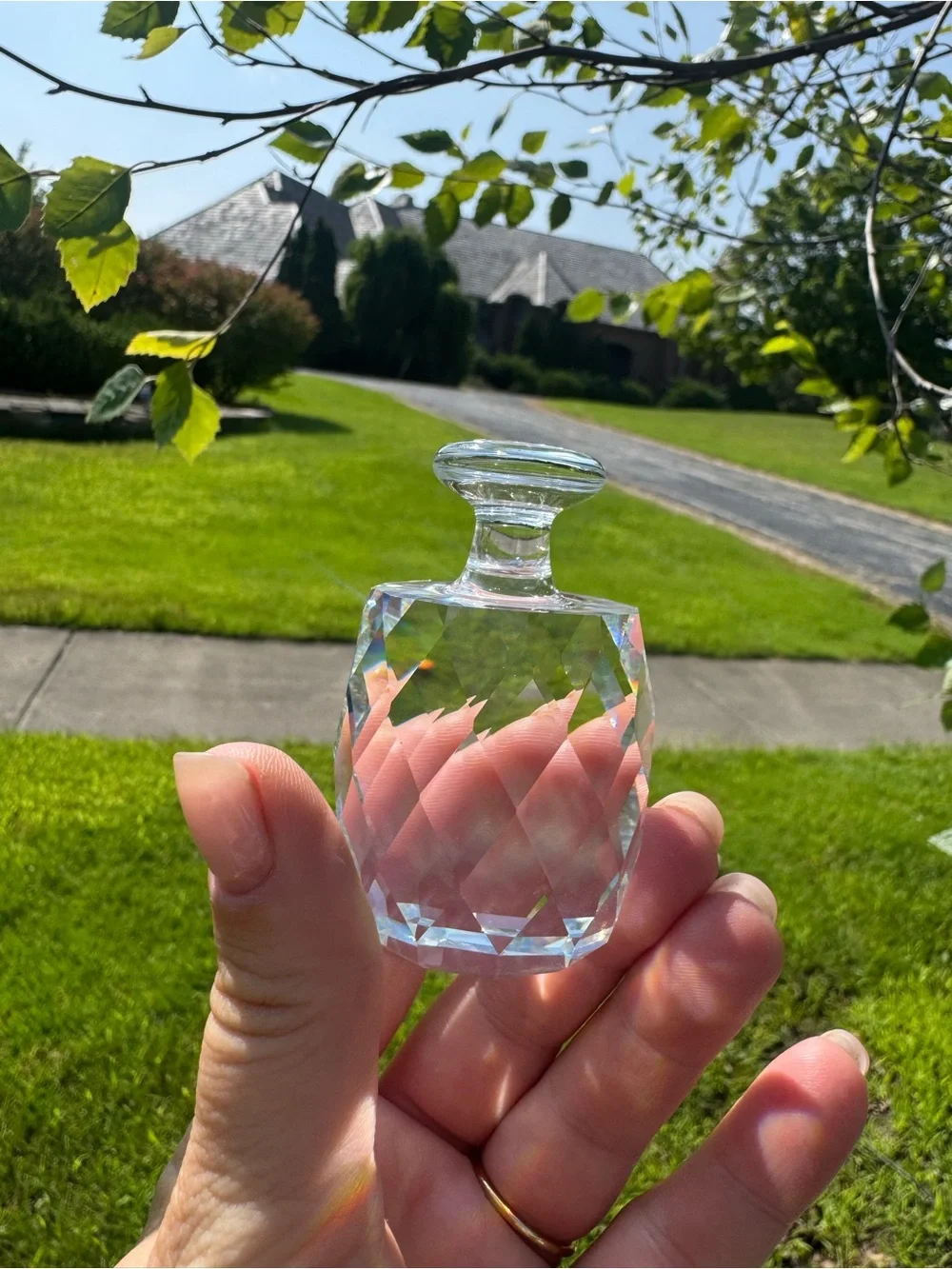 Vintage 1970 Swarovski Faceted Clear Crystal 2.5